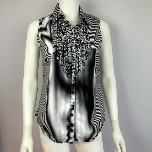 Lauren Ralph Lauren Stripe Sleeveless Top Size 8